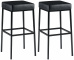 2 ks / set barová židle Montreal 80 syntetická kůže, černá, černá