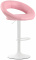 Barová židle Lenda syntetická kůže, bílá, růžová