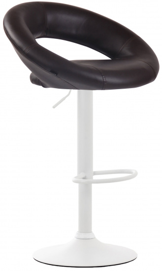 Barová židle Lenda syntetická kůže, bílá, hnědá