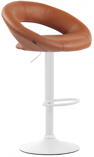 Barová židle Lenda syntetická kůže, bílá, světle hnědá