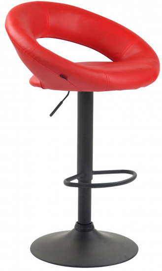 Barová židle Lenda syntetická kůže, černá, červená