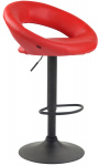 Barová židle Lenda syntetická kůže, černá, červená