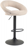 Barová židle Lenda látkový potah, černá, krémová