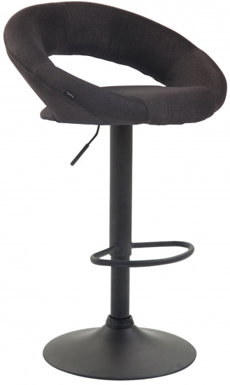 Barová židle Lenda látkový potah, černá, tmavě šedá