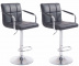 2 ks / set barová židle Lucas V2 chrom, černá