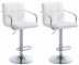 2 ks / set barová židle Lucas V2 chrom, bílá