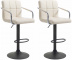 2 ks / set barová židle Lucas V2 černá, krémová