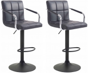 2 ks / set barová židle Lucas V2 černá, černá