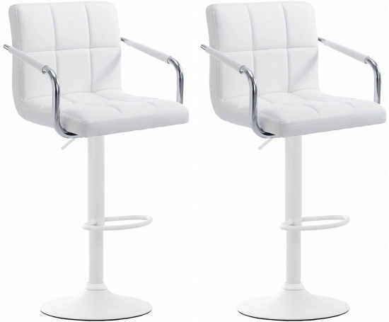 2 ks / set barová židle Lucas V2 bílá, bílá