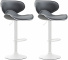 2 ks / set barová židle Las Vegas V2 syntetická kůže, bílá, šedá