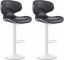 2 ks / set barová židle Las Vegas V2 syntetická kůže, bílá, černá