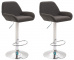 2 ks / set barová židle Braga látkový potah, chrom, tmavě šedá