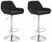2 ks / set barová židle Braga látkový potah, chrom, černá