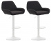2 ks / set barová židle Braga látkový potah, bílá, černá