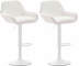 2 ks / set barová židle Braga syntetická kůže, bílá, bílá