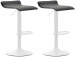 2 ks / set barová židle Dyn V2 syntetická kůže, bílá, černá