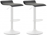 2 ks / set barová židle Dyn V2 syntetická kůže, bílá, černá