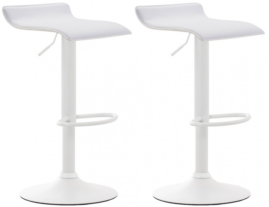 2 ks / set barová židle Dyn V2 syntetická kůže, bílá, bílá