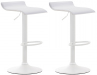 2 ks / set barová židle Dyn V2 syntetická kůže, bílá, bílá