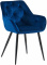 Jídelní / konferenční židle podnož chrom Cassis samet, modrá