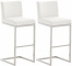 2 ks / set barová židle Paros syntetická kůže, bílá