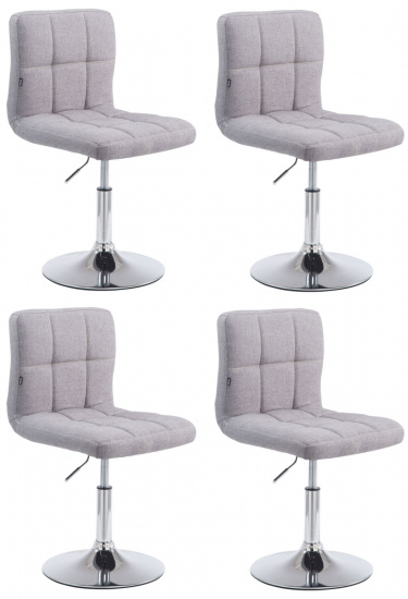 4 ks / set palma Designové křeslo V2 látkový potah, šedá