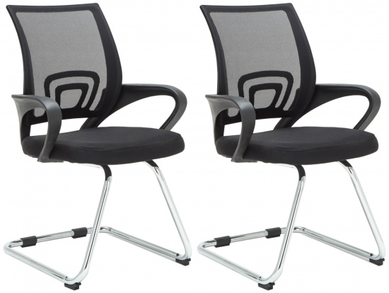 2 ks / set konferenční židle Bonnie, černá