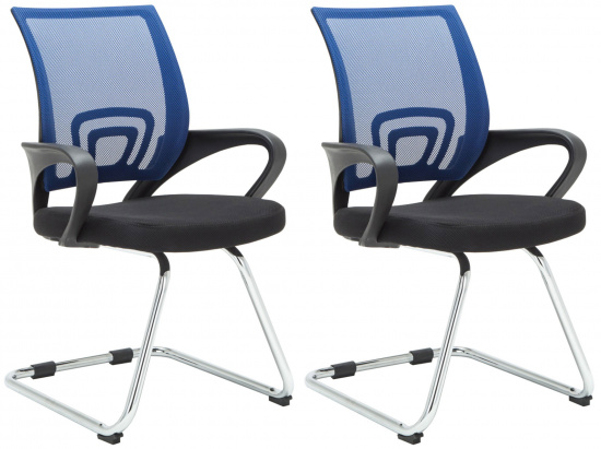 2 ks / set konferenční židle Bonnie, modrá