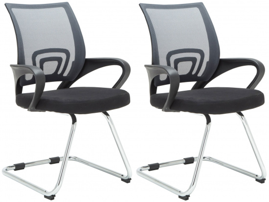 2 ks / set konferenční židle Bonnie, šedá