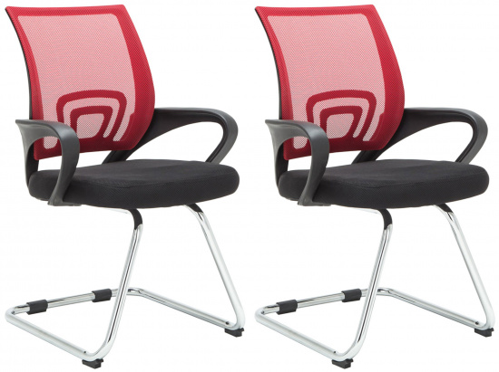 2 ks / set konferenční židle Bonnie, červená