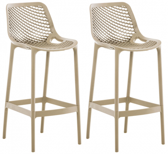 2 ks / set barová židle Soufi XL, hnědá