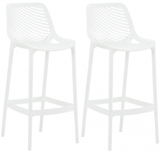 2 ks / set barová židle Soufi XL, bílá
