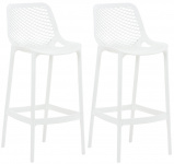 2 ks / set barová židle Soufi XL, bílá