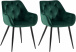 2 ks / set jídelní židle podnož chrom Cassis, zelená