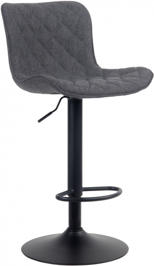 Barová židle Mata látkový potah, černá