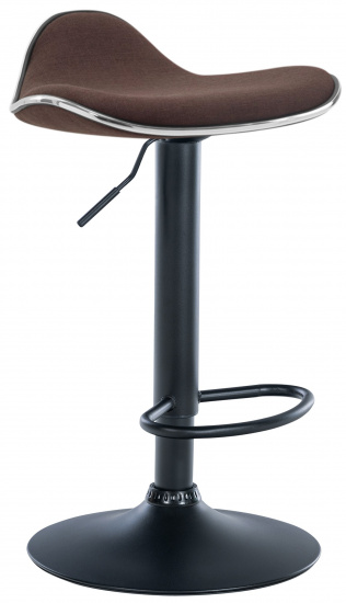 Barová židle Lega látkový potah, černá, hnědá