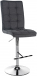 Barová židle Vinea V2 látkový potah, chrom, tmavě šedá