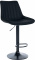Barová židle Toni syntetická kůže, černá, černá