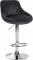 Barová židle Lazio samet chrom, tmavě šedá