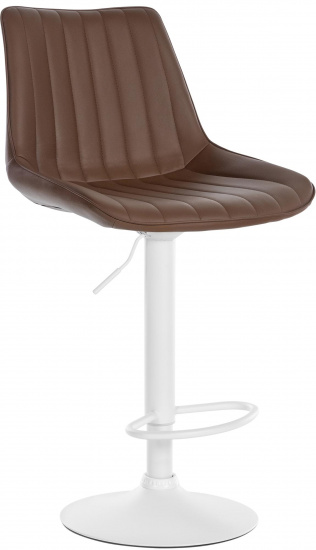 Barová židle Toni syntetická kůže, bílá, hnědá