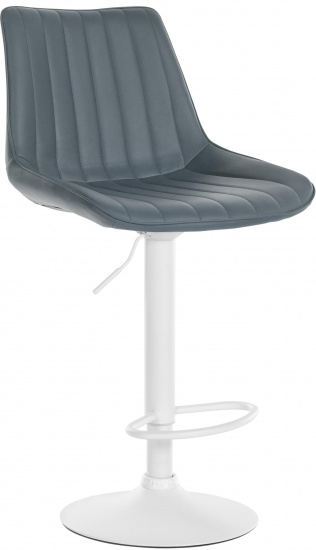Barová židle Toni syntetická kůže, bílá, šedá