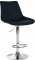 Barová židle Toni syntetická kůže, chrom, černá