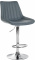 Barová židle Toni syntetická kůže, chrom, šedá