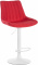 Barová židle Toni látkový potah, bílá, červená