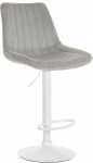 Barová židle Toni samet bílá, šedá