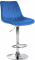 Barová židle Toni samet chrom, modrá