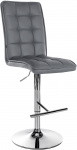 Barová židle Vinea V2 syntetická kůže, chrom, šedá