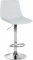 Barová židle Louxur syntetická kůže, chrom, bílá
