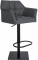 Barová židle Deluso podnož černá / plstěný potah, šedá