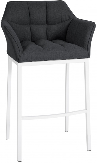 Barová židle Deluso podnož bílá / plstěný potah, atracit